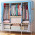 梦卡莱（MENGKALAI）布衣柜 组装简易衣柜 实木单人衣柜 加固组合衣柜 现代简约衣橱 1.5B蓝色城堡