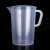 纳仕德 SY5018 新款塑料量杯 透明加厚食品级塑料实验室带毫升刻度杯 5000ml（全柄） 