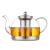 borunHOME 耐热玻璃茶壶 电磁炉煮茶壶 煮水壶 耐高温煮茶器花茶壶 1200ML单壶