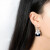 艾妮拉 s925银针耳环女韩版时尚长款蓝水晶耳钉花朵耳坠扣ins夜店性感饰品 蓝水晶花朵耳环