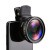 通用手机镜头鱼眼拍摄UV广角微距二合一外置镜头4K高清拍照摄像头 黑色(广角+微距)手机外置镜头+收纳包