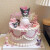 卫亮卫亮生日蛋糕装饰库洛米装饰摆件三丽欧复古装饰黑粉系带灯光生日 粉色花朵生日快乐