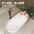 浪鲸（SSWW）卫浴人造石浴缸家用成人独立式薄边椭圆形民宿酒店泡澡深泡浴池缸 1.7m