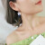 艾妮拉 s925银针耳环女韩版时尚长款蓝水晶耳钉花朵耳坠扣ins夜店性感饰品 蓝水晶花朵耳环