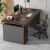 简座电脑桌办公桌书桌台式家用简约电脑桌椅组合办公室单人写字桌 【2.5CM加厚桌面】黑橡木色120CM