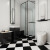 福西西纯白黑防滑地砖300x300厨卫北欧简约釉面瓷砖厨房厕所卫生间瓷砖 亚光白色 300mm×300mm