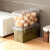 家の物语（KATEI STORY）日本大容量冰箱收纳盒食品级厨房保鲜盒冷冻水果盒鸡蛋密封储物盒 内带沥水托盘*6个装（5L透明绿）