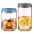乐美雅（Luminarc）按扣密封罐食品级玻璃罐防潮茶叶罐咖啡罐零食品杂粮储物罐 储物罐2件套（0.8L+1.1L）