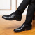 COSO 男士商务休闲鞋正装鞋舒适透气皮鞋 1032 黑色 40