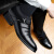 COSO 男士商务休闲鞋正装鞋舒适透气皮鞋 1032 黑色 40
