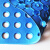 立地美（LIDIMEI）同心圆耐压PVC浴室垫长方形天蓝色 压模成型PVC 39*69cm