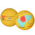 费雪（Fisher Price）玩具 儿童玩具球 9寸卡通拍拍球幼儿园篮球小皮球F0516黄色