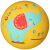 费雪（Fisher Price）玩具 儿童玩具球 9寸卡通拍拍球幼儿园篮球小皮球F0516黄色