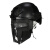 无贼WZJP全脸防护面罩战士铁面具斯巴达面具挂FAST战术盔外挂 轻量化FAST头盔泥色+泥色面具