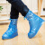 捷昇(JIESHENG) 雨靴雨鞋 男女通用防水防滑雨靴套加厚平底 两双蓝色XL 40-41