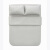 大朴（DAPU）套件 60支精梳纯棉缎纹四件套 全棉床单被套 银石灰 1.8米床 220*240cm
