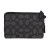 蔻驰 COACH 奢侈品 女士专柜款织物手拿包零钱包黑色碳灰色印花图案小号 54627 SVDK6