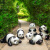 仿真大熊猫户外园林景观工艺品玻璃钢幼儿园动物摆件雕塑别墅装饰 一套5只