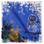 玛丽亚.古琦（MARJA KURKI）方巾 明智的选择 桑蚕丝 手工卷边 欧美风 优雅女士丝巾 蓝色 1X120233