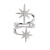 APM MONACO 女士银色时尚双流星戒指 A17080OX-50码