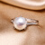 珍珠皇后  淡水珍珠戒指 S925银精美时尚开口戒送女朋友生日礼物