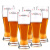 帕莎帕琦（Pasabahce)创意加厚收腰玻璃扎啤杯啤酒杯300ml玻璃水杯6支套装42116