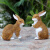 悦吉祥 仿真动物小白兔子摆件景观公园树脂雕塑工艺品花园林庭院户外装饰品 HY496灰白色一套