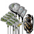 POLO GOLF高尔夫球杆男士球杆全套碳素球具不锈钢材质TY001M系列初中级球杆  全套碳素杆+黑金球包
