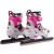 动感ACTION冰刀鞋 成人可调速滑刀 儿童男女真冰溜冰鞋 滑冰水冰鞋253B-5-1 粉白色 L/40-43