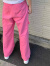 POUM粉色工装裤子男美式高街休闲潮牌春秋夏季街头多巴胺穿搭宽松直筒 BKEG-B02粉色 XL