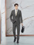 柒牌（SEVEN）【条纹提花】西服套装男2024春季商务绅士戗驳领结婚礼服