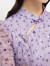 珂莱蒂尔中式改良旗袍蕾丝气质连衣裙高级感裙子公主裙新款 淡紫 S