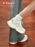 卡帕（Kappa）官方运动老爹鞋子女2024厚底增高小白鞋 经典白/鲨鱼灰 37