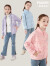 迪士尼女童春装2024新款儿童外套摇粒绒洋气秋季中大童拉链衫童装 粉色 130CM