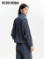 VEROMODA外套休闲裤女2023新款宽松高领短款灯芯绒蝙蝠袖 E39森林灰色-短外套 170/88A/L