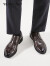 意尔康男鞋男士亮面系带皮鞋商务正装舒适男单鞋 97576W 棕色 43