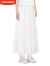 BM半身裙中长裙女夏季纯白裙2024新款百褶裙a字裙小众设计感小个子 纯白色 均码