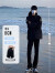 益帛（YIBO）黑色牛仔裤男春夏新款显瘦美式vibe高街直筒微喇弹力修身长裤子男 黑色 XL【建议125-140斤】