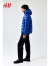 H&M男装棉衣新款保暖绗缝户外轻便宽松连帽外套1169656 亮蓝色 175/108