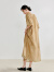 茵曼（INMAN）【商场同款】莱赛尔连衣裙2024夏季女装新款镂空灯笼袖裙子 浅卡其 XL