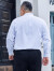 商务免烫白色长袖衬衫男新款工装纯色衬衫加肥加大码胖子男士衬衣 白色(精品大码) 47/8XL(220-230斤)