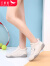 红蜻蜓休闲鞋女高帮加绒保暖女鞋士INS潮运动鞋女韩版鞋子女 WXB330201G