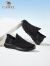 骆驼（CAMEL）男鞋夏季新款网面鞋软底透气运动鞋一脚蹬舒适套脚休闲男鞋子 G14S380049 黑色 42
