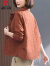 皮尔卡丹短款外套女2023春秋冬季新款中年洋气小个子加厚夹棉休闲棉服 砖红色 M(建议85-100斤 高品质)