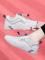Cupald牛皮小白鞋女2024春季新款女鞋子女士休闲鞋运动鞋软底旅游鞋女 白紫色（标准尺码） 37