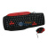 雅狐（YAFOX）G2000 P+U 网吧 牛刀游戏键鼠套件 黑配红键盘 鼠标黑配红（键盘P口、鼠标U口）