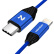 诺希（NOHON）PD 苹果数据线/手机充电线/快充线1.2米布艺蓝 Type-C转Lightning 适于苹果iPhoneX/8/8plus