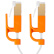 包尔星克 七类扁平家用、办公网线 双绞抗摇摆白色网线30米 CAT7-KFMG309-3 匹配路由器