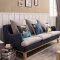 美式实木沙发后现代沙发大小户型布艺沙发简约沙发组合客厅沙发3+2+1 藏蓝色