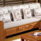 实木沙发组合转角布艺沙发现代简约新中式沙发含茶几310*185*880cm/胡桃色#821